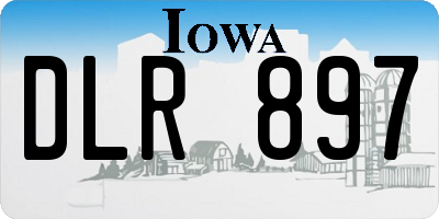IA license plate DLR897