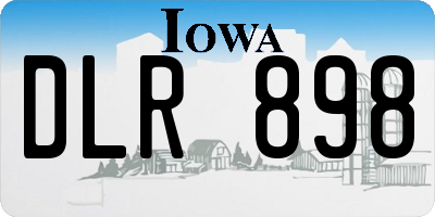 IA license plate DLR898
