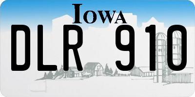 IA license plate DLR910