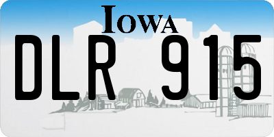 IA license plate DLR915