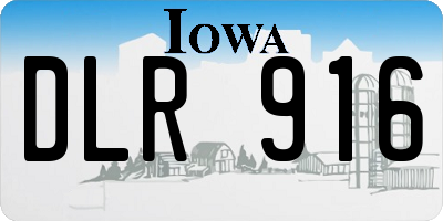 IA license plate DLR916