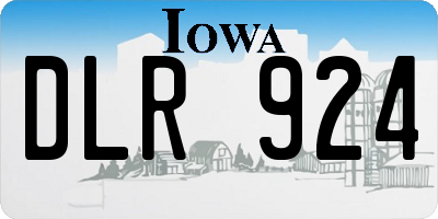 IA license plate DLR924
