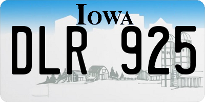 IA license plate DLR925