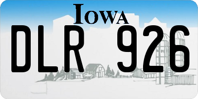 IA license plate DLR926