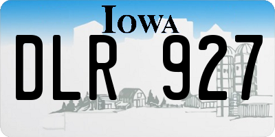 IA license plate DLR927