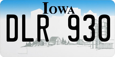 IA license plate DLR930