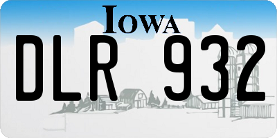 IA license plate DLR932