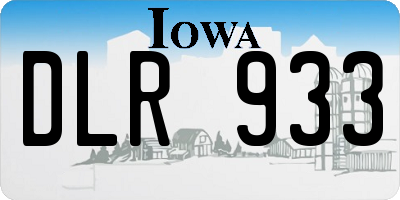 IA license plate DLR933