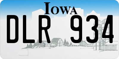 IA license plate DLR934