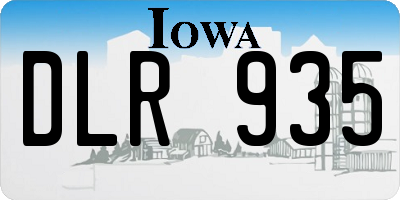 IA license plate DLR935