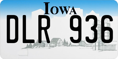 IA license plate DLR936