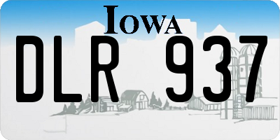 IA license plate DLR937