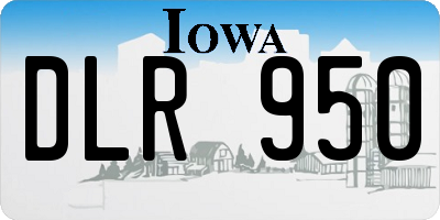 IA license plate DLR950