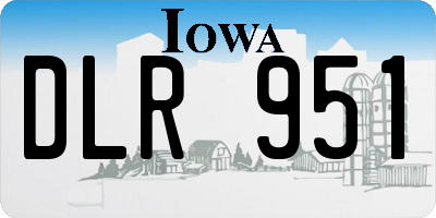 IA license plate DLR951
