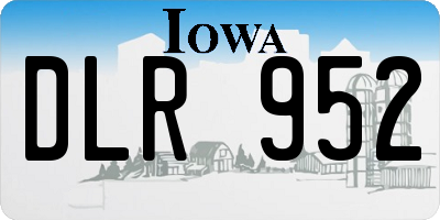 IA license plate DLR952