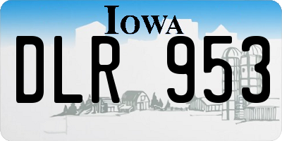 IA license plate DLR953