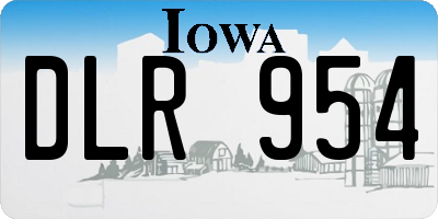 IA license plate DLR954