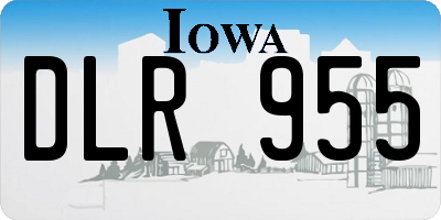 IA license plate DLR955