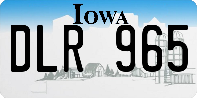 IA license plate DLR965