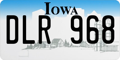 IA license plate DLR968