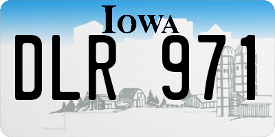 IA license plate DLR971