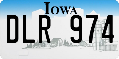 IA license plate DLR974