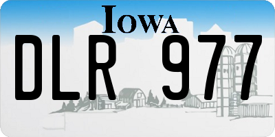 IA license plate DLR977