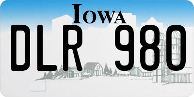 IA license plate DLR980