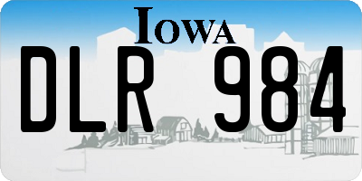 IA license plate DLR984