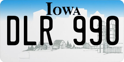 IA license plate DLR990