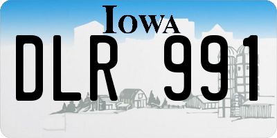 IA license plate DLR991