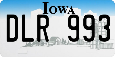 IA license plate DLR993