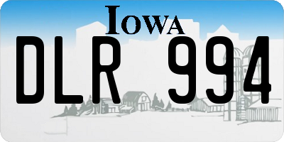IA license plate DLR994
