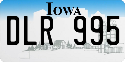 IA license plate DLR995