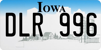IA license plate DLR996