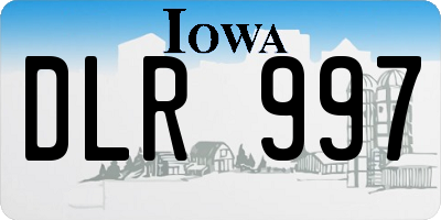 IA license plate DLR997