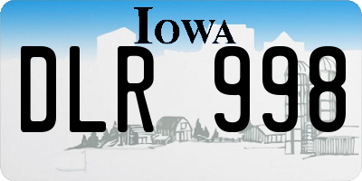 IA license plate DLR998