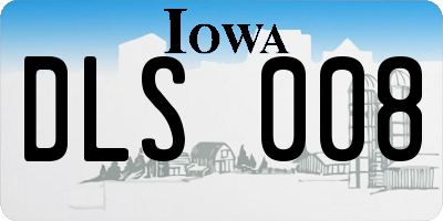 IA license plate DLS008