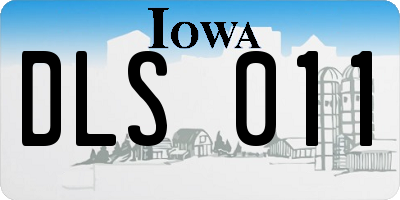 IA license plate DLS011