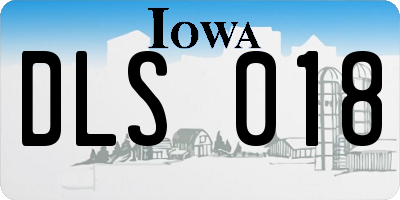IA license plate DLS018