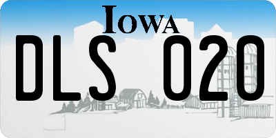 IA license plate DLS020