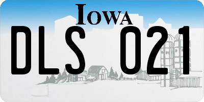 IA license plate DLS021