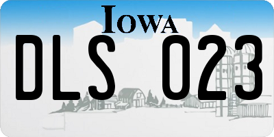 IA license plate DLS023
