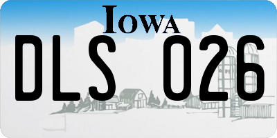 IA license plate DLS026