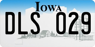 IA license plate DLS029