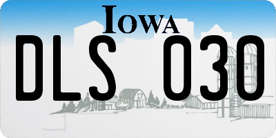 IA license plate DLS030