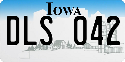 IA license plate DLS042