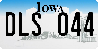 IA license plate DLS044