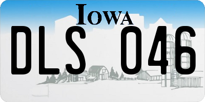 IA license plate DLS046