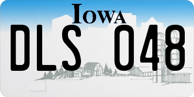 IA license plate DLS048